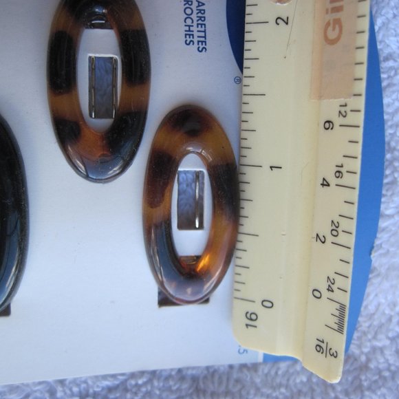 4 Goody 2002 Plastic Oval Hair Barette Clips 1 1/2" Secure Metal Stay Tight Back - Picture 2 of 8